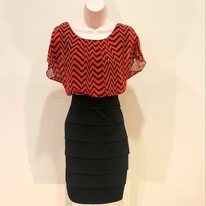 En Focus red and black dress